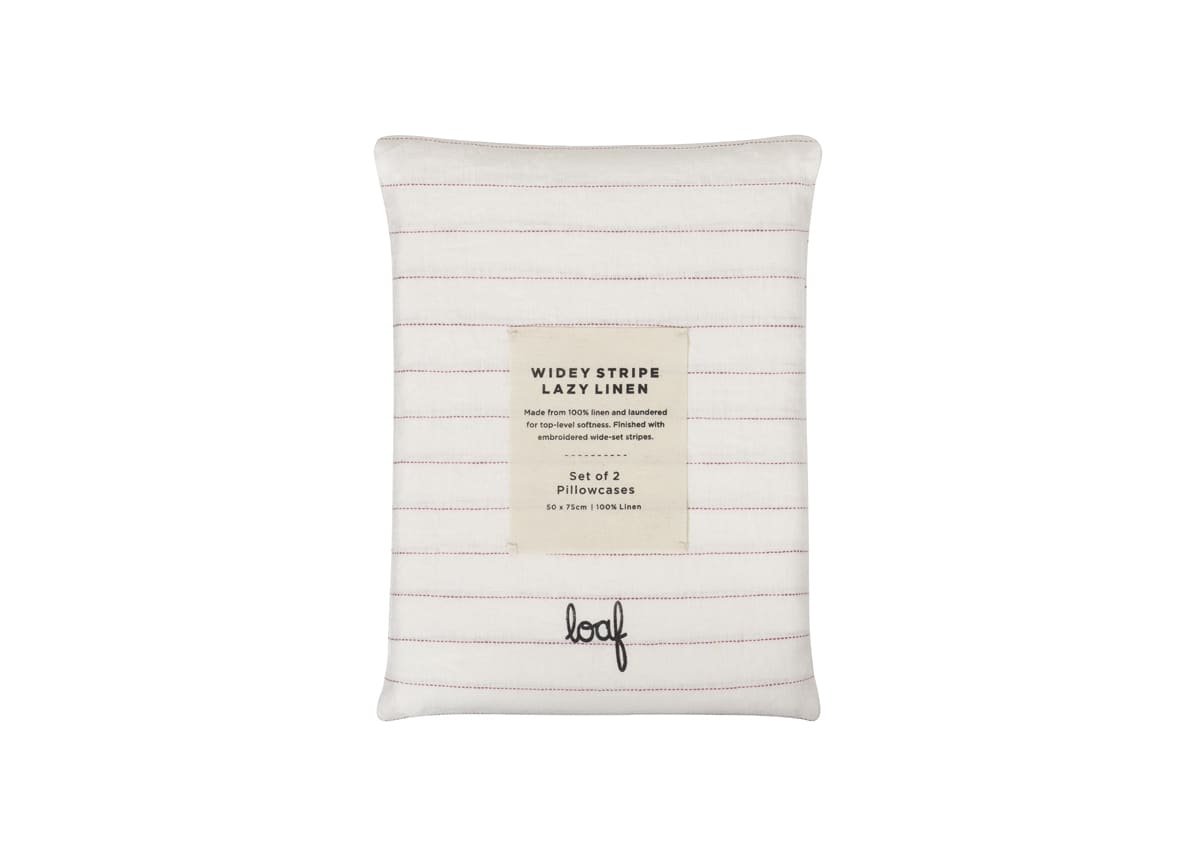 Widey Stripe Lazy Linen Set of 2 Pillowcases