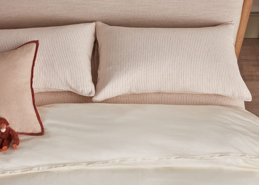 Stripey Slubby Linen Set of 2 Pillowcases