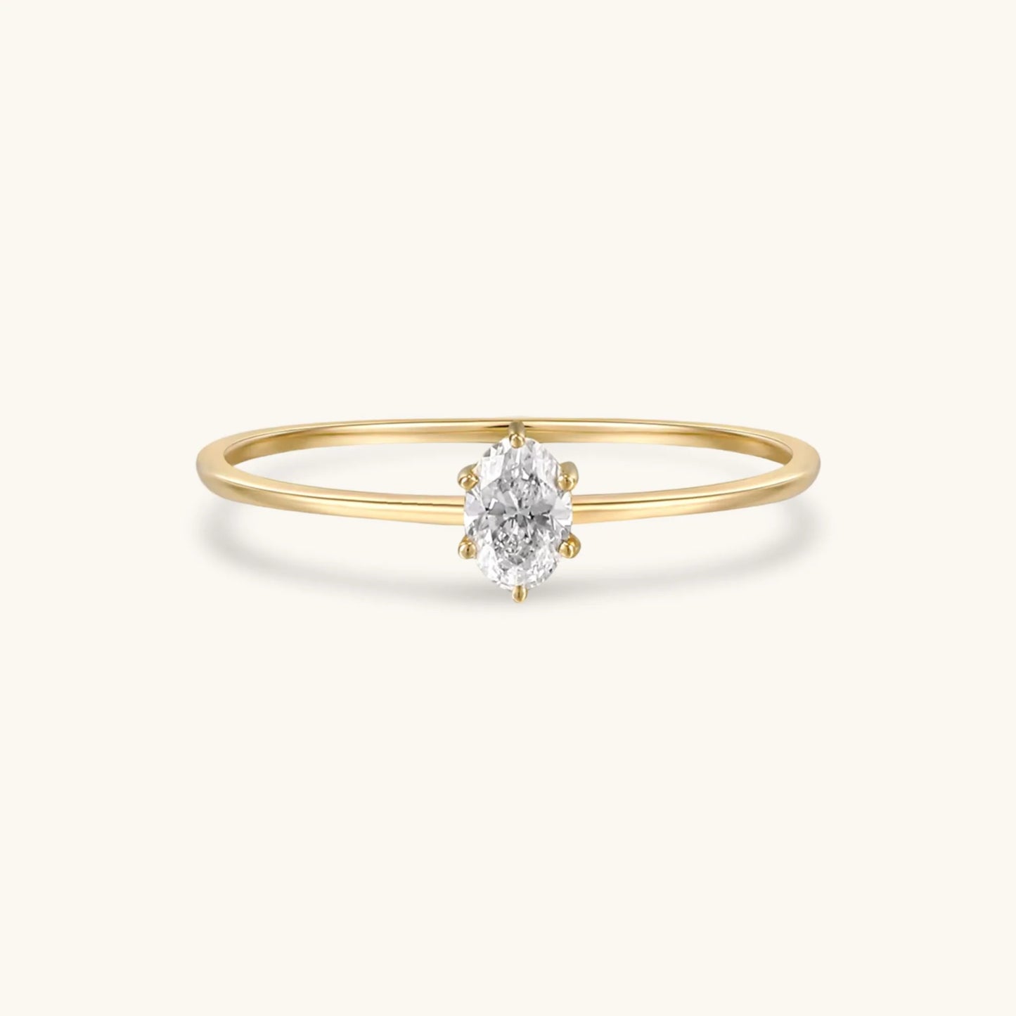 Solitaire marquise ring 0.3 ct.