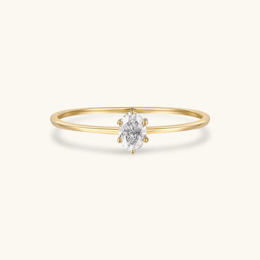 Solitaire marquise ring 0.3 ct.